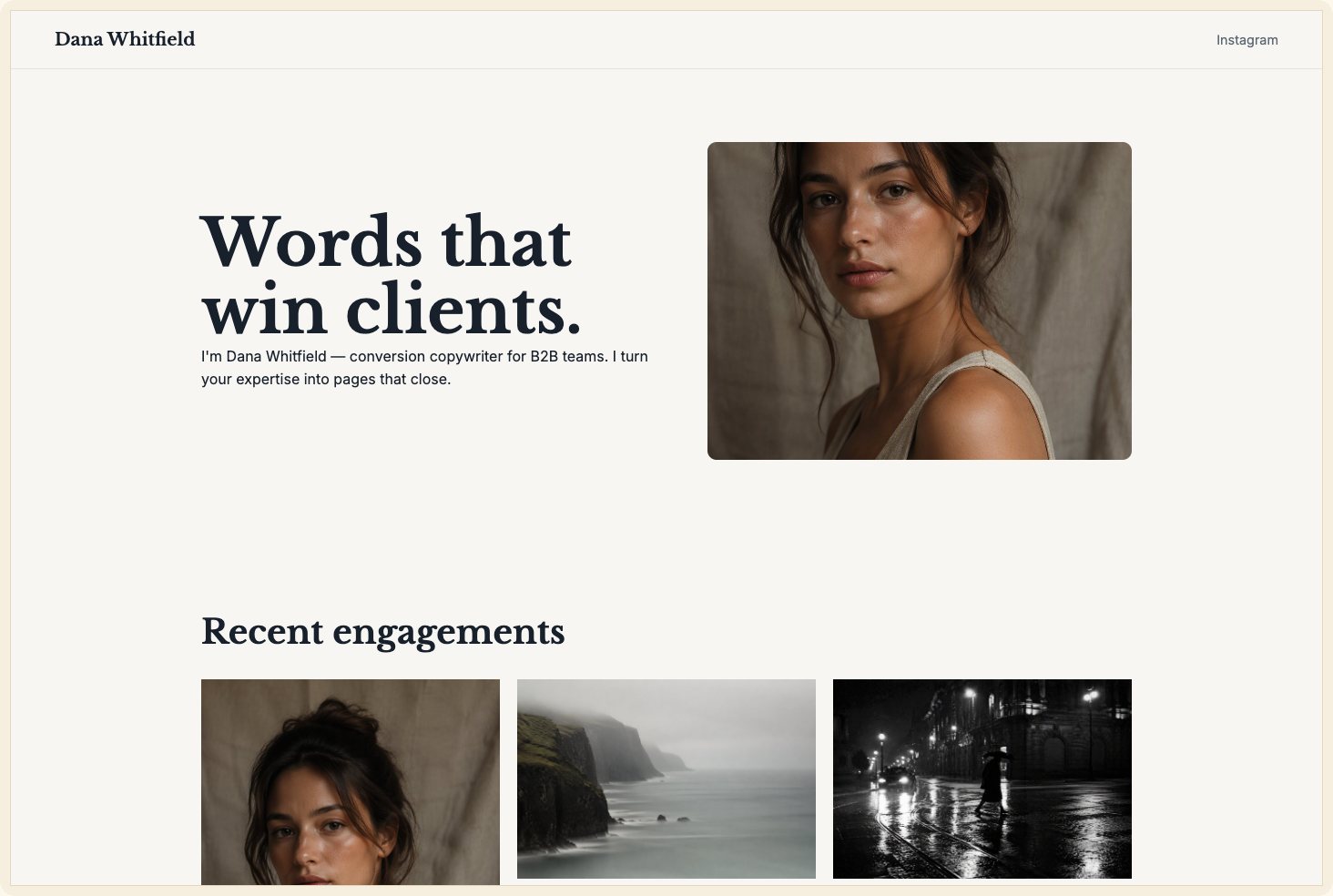 Snapshot of the Retainer theme — a B2B consultant site with package tiers and case studies